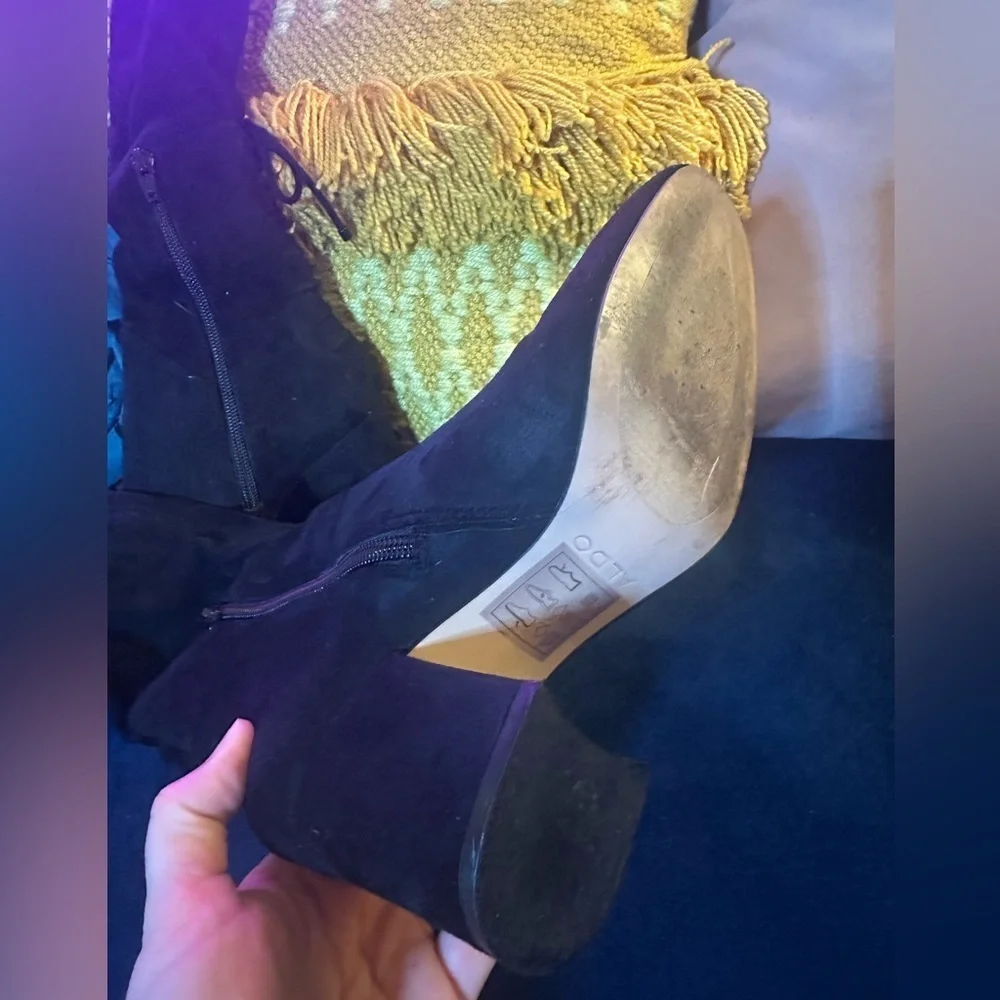 ALDO knee high velvet boot sz 5